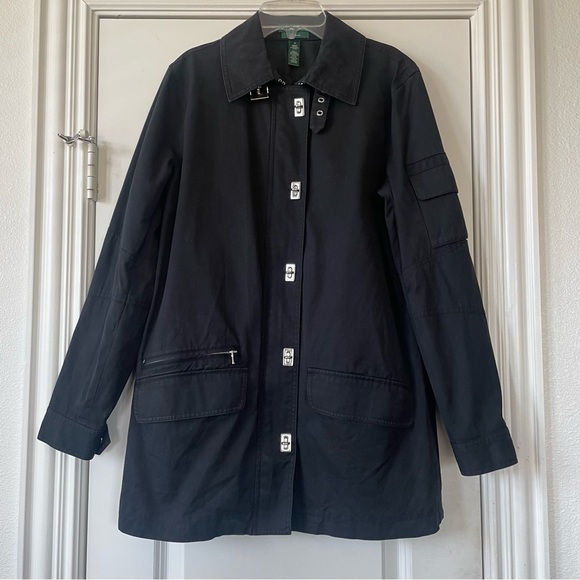 Ralph Lauren  Exclusive Black Coat Medium - Picture 2 of 14